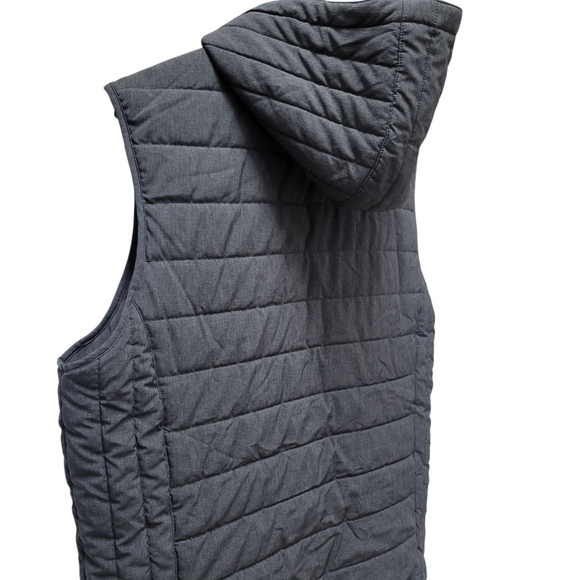 Perry Ellis Men's Quilted Puffer Full-Zip Hoodie Vest Size Large Excellent - Picture 9 of 10